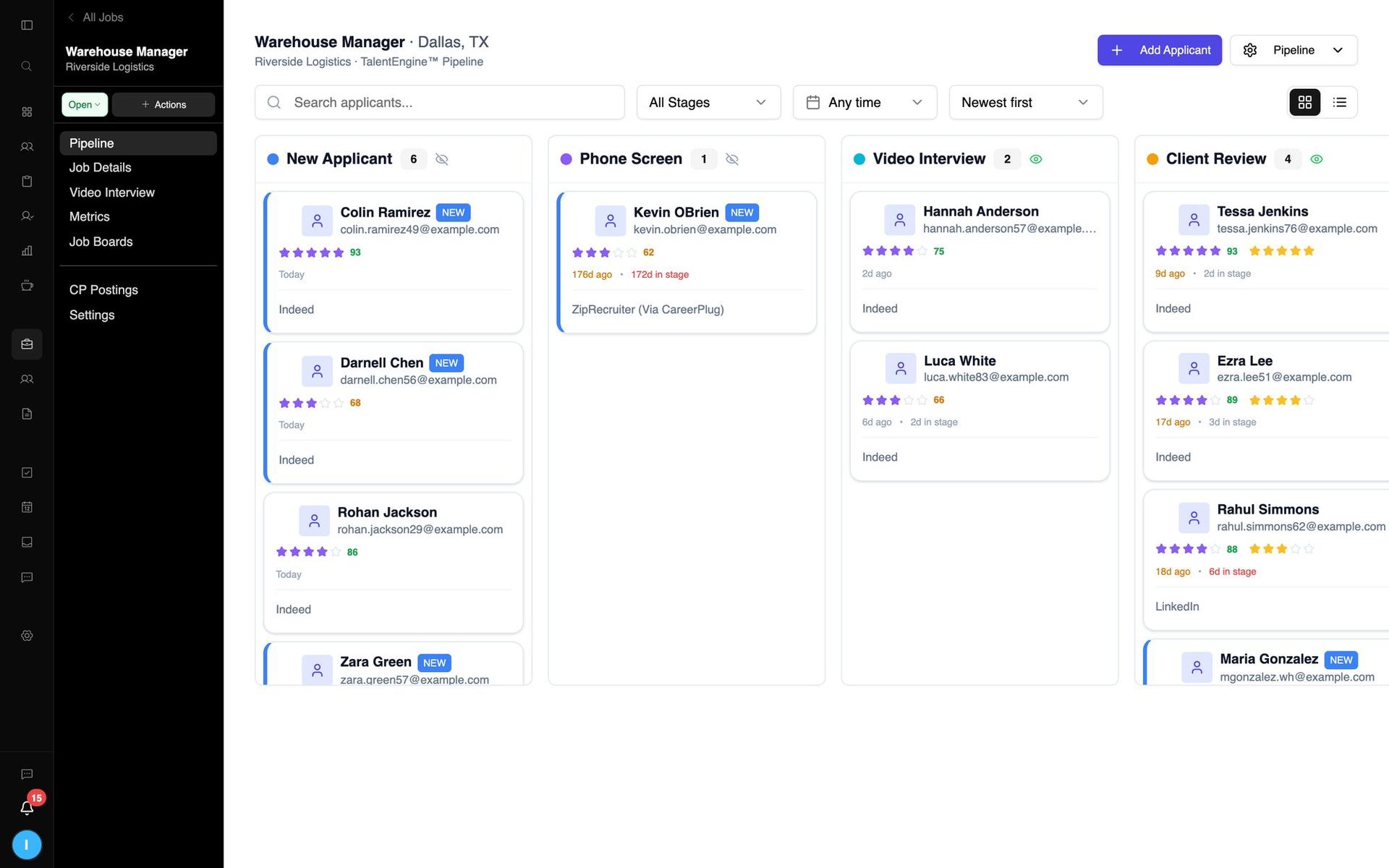 ProducifyX Connect applicant pipeline